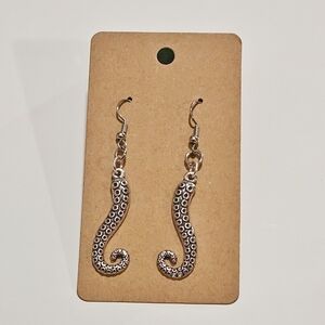 Elegant Silver Tentacle Earrings